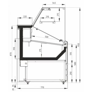 Витрина холодильная Carboma GC75 VM 1,2-1 фронт паттерн (динамика) - Изображение 4