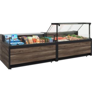 Витрина холодильная Carboma GC111 VV 0,94-1 (1008 Темный дуб) (динамика, газлифт, без боковин) - Изображение 3