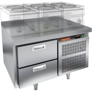 Стол охлаждаемый HiCold GN 2/TN LT SH под тепловое оборудование