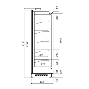 Горка холодильная Dazzl Vega 070 H210 125 - Изображение 3