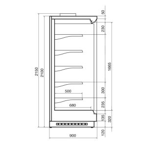 Горка холодильная Dazzl Vega 090 H210 190 фруктовая - Изображение 3