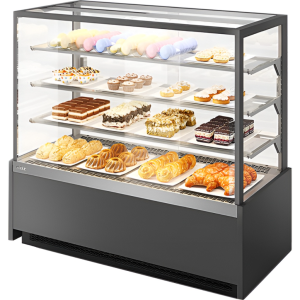 Витрина кондитерская Chilz VETE KUB 90 серый муар, металлик