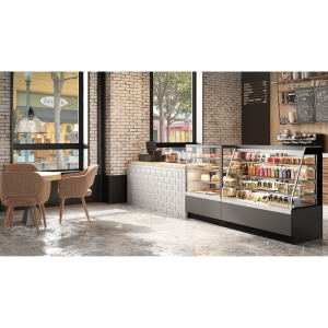 Витрина кондитерская Chilz VETE KUB LUX 130 серый матовый, шлифованная нержавейка - Изображение 2