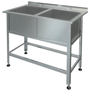 Ванна моечная с бортом МХМ МБ-2-0,4-0,63/1,21 (AISI 430, t=0,6)