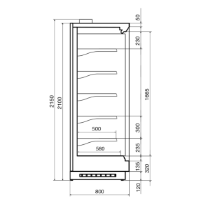 Горка холодильная Dazzl Vega DG 080 H210 375 - Изображение 3