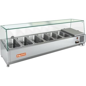 Витрина холодильная для ингредиентов HICOLD VRTG 1390 к PZ3 (1/3)