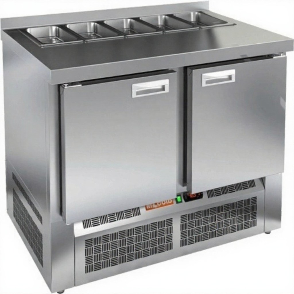 Стол холодильный для салатов HiCold SLE1-11SN (1/3) без крышки