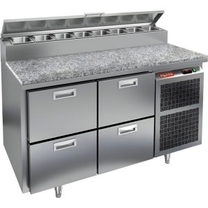 Стол холодильный для пиццы HiCold PZ2-22GN (1/6) камень