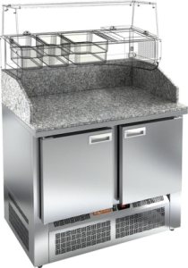 Стол холодильный для пиццы HiCold PZE3-11/SN камень