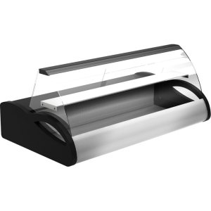 Витрина холодильная настольная Carboma A87 SV 1,0-1 (ВХСн-1,0 Арго) (0013-0430 (бок черн, декор нерж))