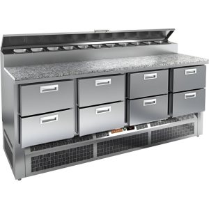 Стол холодильный для пиццы HiCold PZE2-2222/GN (1/6H)