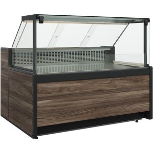 Витрина холодильная Carboma GC111 SM 1,5-1 (1008 Темный дуб) (без боковин)