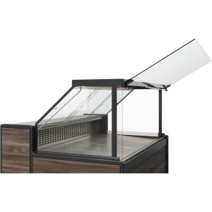 Витрина холодильная Carboma GC111 SV 3,75-1 (1008 Темный дуб) (газлифт, без боковин) - Изображение 2