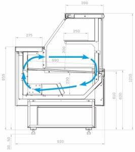 Витрина холодильная GC95 VM 1,8-1 с боковинами (версия 2.0) (9006-0430) - Изображение 3