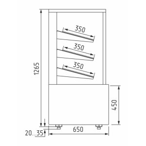 Витрина кондитерская Carboma KC70 N 1,3-2 Light Паттерн (0110 Мариель) хлебная, без стекла - Изображение 2